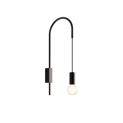 Filo Lampada da parete H 61,2 E27 Nero