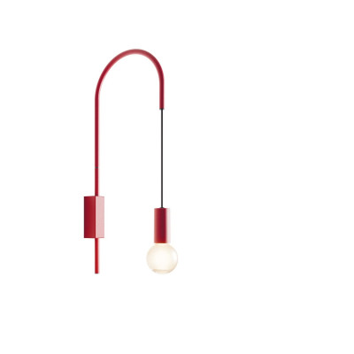 Filo Lampada da parete H 61,2 E27 Rosso