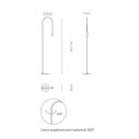 Filo lampada da terra E27 Bianco Zafferano dimensioni