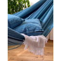 La Siesta Flora Blue Zebra Amaca Doppia in cotone biologico ambientazione