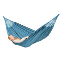 La Siesta Flora Blue Zebra Amaca Doppia in cotone biologico vista