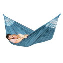 La Siesta Flora Blue Zebra Amaca Doppia in cotone biologico vista