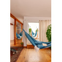 La Siesta Flora Blue Zebra Amaca Doppia in cotone biologico ambientazione