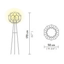 Flora Floor lampada da terra Copper Slamp dimensioni