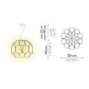 Flora Suspension lampada a sospensione Black Slamp dimensioni