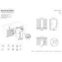 Dunavox Flow-17 cantina vino 17 bottiglie sottopiano Full glass Nera Disegni di installazione