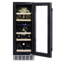 Dunavox Flow-17 cantina vino 17 bottiglie sottopiano Full glass Nera dettaglio