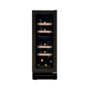 Dunavox Flow-17 H cantina vino 17 bottiglie sottopiano maniglia a gola Full glass Nera vista