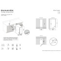 Dunavox Flow-17 H cantina vino 17 bottiglie sottopiano maniglia a gola Full glass Nera Disegni di installazione