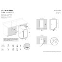 Dunavox Flow-32D cantina vino 32 bottiglie Full glass Nera Disegni di installazione