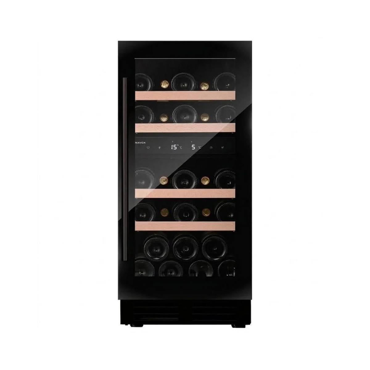 Dunavox Flow-32D cantina vino 32 bottiglie Full glass Nera