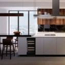 Dunavox Flow-32D cantina vino 32 bottiglie Full glass Nera ambientazione