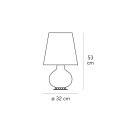 Fontanaarte Fontana Media bianco lampada da tavolo dimensioni