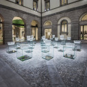 Fountain Tavolino Ø 38 Glas ambientazione