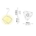 Gemmy Suspension lampada a sospensione Gold Slamp dimensioni