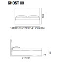 Ghost 80 Letto matrimoniale 160x200 Gervasoni dimensioni