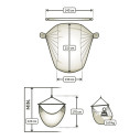 La Siesta Habana Agave Poltrona sospesa Kingsize in cotone biologico dimensioni
