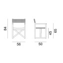 Hashi 24 Sedia con braccioli Gervasoni dimensioni