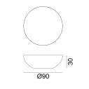 Heiko 43 Tavolino Ø 90 Gervasoni dimensioni