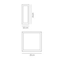 Home 230V H 25 LED lampada da parete-soffitto Corten Zafferano dimensioni