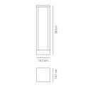 Home 230V H 50 LED Paletto Corten Zafferano dimensioni