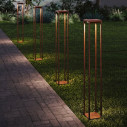 Home Solar H 100 lampada da esterno Corten Zafferano ambientazione