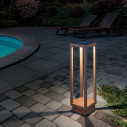 Home Solar H 50 lampada da esterno Corten Zafferano ambientazione