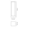 Home Solar H 50 lampada da esterno Corten Zafferano dimensioni