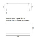 Inout 143 Tavolo piano marmo Gervasoni dimensioni