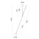 Artemide Ixa XL Lampada da soffitto dimensioni