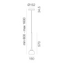 Artemide Ixa XL Lampada a sospensione dimensioni