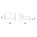 Jeko 01 Loveseat Poltrona Gervasoni dimensioni