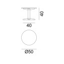 Jeko 40 Tavolino Gervasoni dimensioni