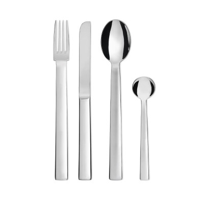 Alessi JH01S24 Rundes Modell Servizio di posate in acciaio inox