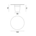 Kasane 36 Tavolo Ø 140 Gervasoni dimensioni