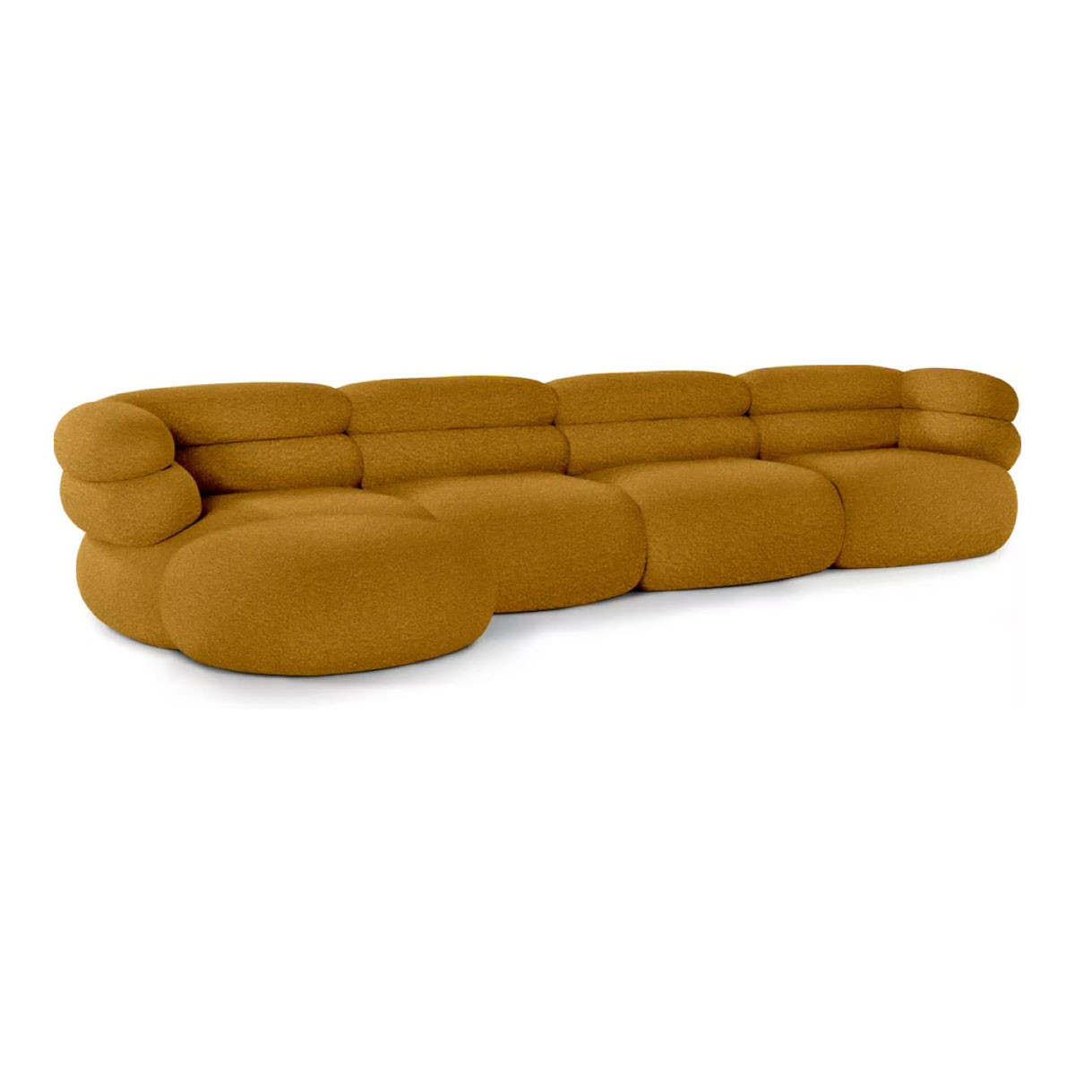 Knoll Biboni Divano a 4 posti con chaise longue destra