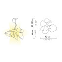 La Belle Étoile Suspension Large lampada a sospensione White Slamp dimensioni