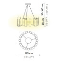 La Lollo Suspension Large lampada a sospensione White Slamp dimensioni