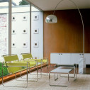 Knoll Breuer Laccio Tavolino rettangolare laminato bianco ambientazione