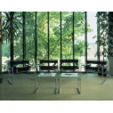 Knoll Breuer Laccio Tavolino quadrato laminato bianco ambientazione