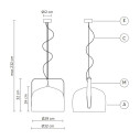 Lampada a sospensione Bag SE154BB INT Karman scheda tecnica