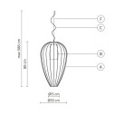 Lampada a sospensione Cell SE615DM EXT Karman scheda tecnica