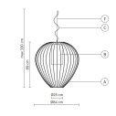 Lampada a sospensione Cell SE613BM EXT Karman scheda tecnica