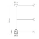Lampada a sospensione Sherwood SE151AB INT Karman dimensioni
