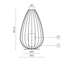 Lampada da terra Cell HP615DM INT Karman scheda tecnica