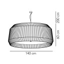 Loto Ø 140 lampada a sospensione Modo Luce dimensioni