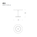 Lampada Macrabè T9118 da tavolo Tonin Casa dimensioni
