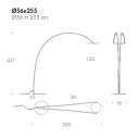 Lampada Odissea T9108 Tonin Casa dimensioni