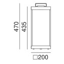 Lanterne Slim 267.02 lampada da esterno Il Fanale dimensioni