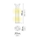 Las Palmas Floor L lampada da terra Slamp dimensioni